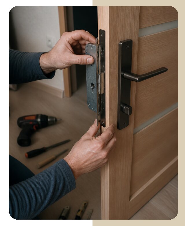 Монтаж врезного замка в Гукове по цене от 1848 р. | ДвериЛегко-Гкв