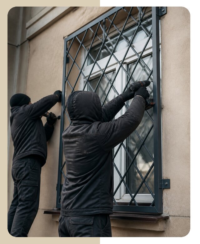 Установка антивандальных решеток на окна в Гукове